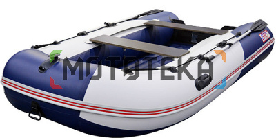 Лодка ПВХ Hunterboat Стелс 355 АЭРО синий/белый