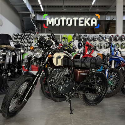 Мотоцикл дорожный Мотомир COMBAT SCRAMBLER 400 коричневый с ПТС