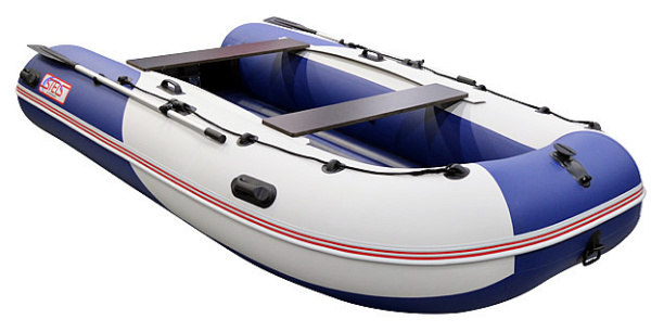 Лодка ПВХ Hunterboat Стелс 375 АЭРО синий/белый | Мототека